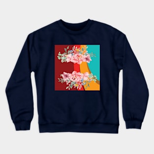 A touch of flowers among the colors of the rainbow Crewneck Sweatshirt